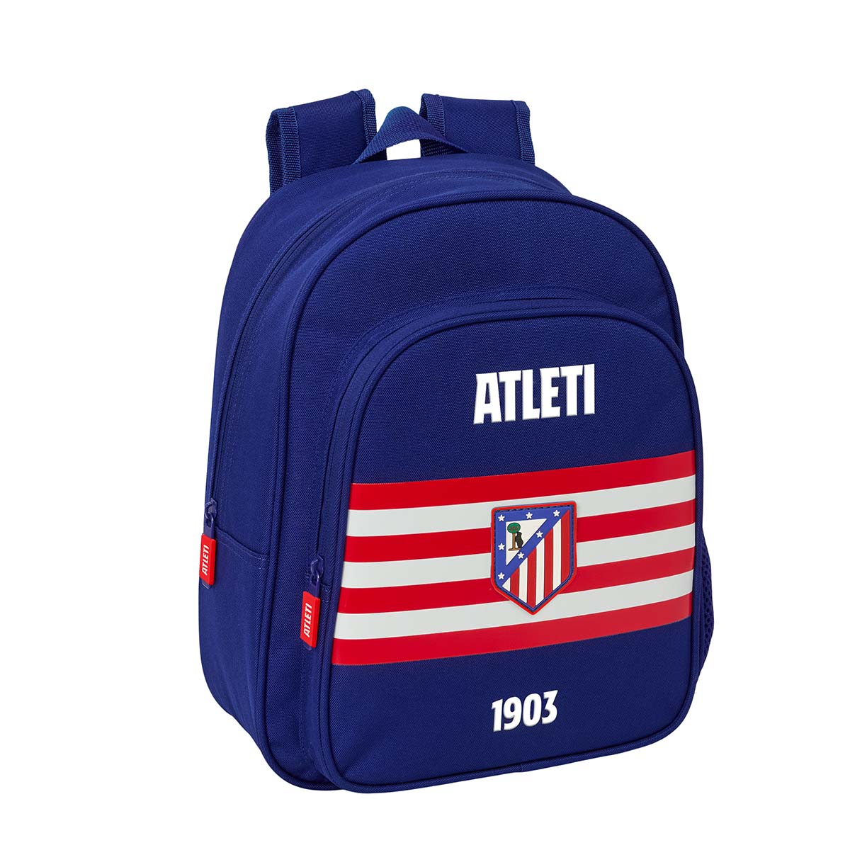 Mochila infantil adaptable a carro bandera Atl&eacute;tico de Madrid image number null